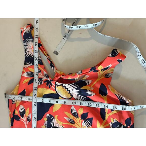 J. Crew Twist Back 100% Silk Dress Hibiscus Floral SZ 4 Tropical Resort Vacay - Picture 10 of 10